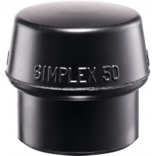 Kunststofhamerkop SIMPLEX hoofd-d. 30 mm rubber zwart middelhard HALDER