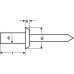 Afdichtende blindklinknagel CAP® klinknagelschacht d x l 4 x 8 mm aluminium / st