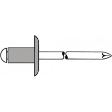 Blindklinknagel klinknagelschacht d x l 4 x 12 mm K12 aluminium / staal 500 stuk