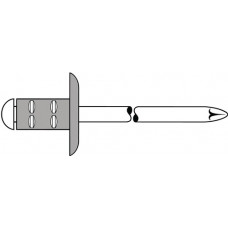 Blindklinknagel PolyGrip® blindkl.nagelsteel DxL 3,2 x 8mm K9,5 aluminium/staal