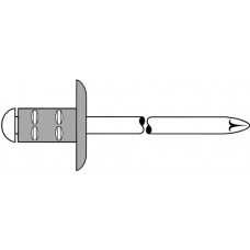 Blindklinknagel PolyGrip® blindkl.nagelsteel DxL 4,8 x 10mm K16 aluminium/staal