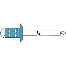 Blindklinknagel PolyGrip® klinknagelschacht d x l 3,2 x 11 mm RVS 1000 stuks GES