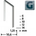 Nieten, platte draad G-type 11 B10,6xl6mm draadbreedte 1,25mm 5.000 stuks/verp