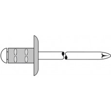 Blindklinknagel PolyGrip® klinknagelschacht d x l 4,8 x 10 mm K16 aluminium / st