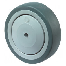 Reserve-wiel wiel-d. 100 mm draagvermogen 100 kg rubber grijs as-d. 8 mm naaflen