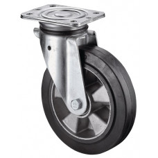 Zwenkwiel voor zware lasten wiel-d. 125 mm draagvermogen 200 kg rubber 105 mm 85