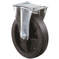 Bokwiel wiel-d. 100 mm draagvermogen 140 kg volledig van rubber plaat L104xB80 m