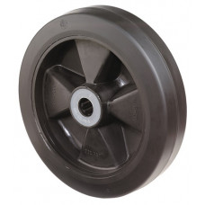 Reserve-wiel wiel-d. 125 mm draagvermogen 140 kg rubber zwart as-d. 15 mm naafle