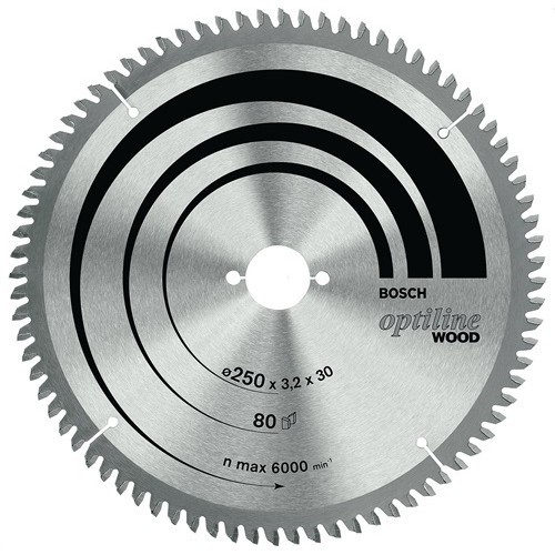 Raak verstrikt Perth Blackborough Vakantie Cirkelzaagblad buiten-d. 250 mm aantal tanden 80 WZ/N gat 30 mm snijbreedte  3,2