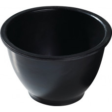 Gipsbeker hoogte 90 mm d. boven:125 / onder: 60 mm conisch rubber zwart