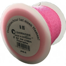 Stratenmakerskoord lengte 100 m d. 2 mm 60 kg polypropyleen pink