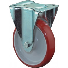 Bokwiel wiel-d. 125 mm draagvermogen 150 kg gegoten polyurethaan plaat L104xB80