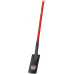 Power spade 280 x 130/125mm maat 2 Slim steel van stalen buis + hardhouten knop