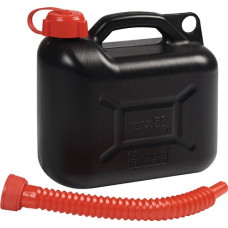 Transportbrandstofjerrycan inhoud 5 l zwart HD-PE L265xB135xH270mm NOW