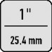 Krachtverbindingsdeel 750 SWH aandrijving 1 inch aandrijving 1 inch binnen/buite