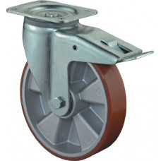 Zwenkwiel voor zware lasten wiel-d. 125 mm draagvermogen 450 kg met vastzetter g