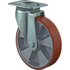 Zwenkwiel voor zware lasten wiel-d. 250 mm draagvermogen 1000 kg gegoten polyure