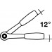 Doorsteekratel 1/2 inch 30 tanden lengte 270 mm met omsteekbaar vierkant PROMAT