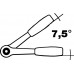 Doorsteekratel 1993 Z-94 1/2 inch 48 tanden lengte 270 mm met omsteekbaar vierka
