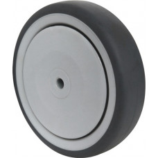 Reserve-wiel wiel d. 80mm draagvermogen 80kg rubber grijs as-d. 8mm naaflengt