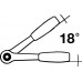 Doorsteekratel 2093 Z-94 1/4inch 20 tanden lengte 129mm met omsteekbaar vierka