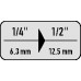 Vergrotingsstuk 409 aandrijving 1/4 inch aandrijving 3/8 inch lengte 25 mm STAHL