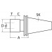 Draadsnijplaat DIN 69871A M3-M14 SK40 uitkraaglengte 59 mm PROMAT