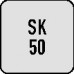 Spanbout DIN 69872 vorm A SK50 met gat PROMAT