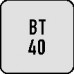 Spanbout JIS B 6339 BT40 met gat 45 graden PROMAT