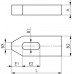 Spanijzer DIN 6314 voor T-groef 8 mm lengte 60 mm AMF