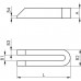 Gaffel-spanijzer DIN 6315B sleufbreedte 6,6 mm lengte 60 mm voor spanschroef M6