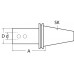 Boorhouder E1 DIN 69871 AD/B span-d. 25 mm SK40 uitkraaglengte 70 mm PROMAT