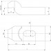 Spanijzer DIN 6316 voor T-groef 6 mm lengte 60 mm AMF