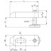 Spanijzer nr. 6314V voor T-groef 10 mm spanhoogte 8-32 mm spanschroef M10 x 10 x