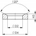 Kegelpan DIN 6319D voor schroeven M12 borings-d. 14,2 mm kegelhoek 120 graden AM