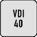 Axiale gereedschapshouder C1 DIN 69880 VDI40 rechts PROMAT