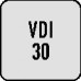 Gereedschapshouder E1 DIN 69880 span-d. 20 mm VDI30 passend voor keerplaatboor P