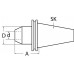 Vlakken-spanhouder DIN 69871AD weldon span-d. 10 mm SK40 uitkraaglengte 100 mm P