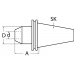 Vlakken-spanhouder DIN 69871AD/B weldon span-d. 6 mm SK40 uitkraaglengte 50 mm P
