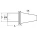 Conische spanbus DIN 69871AD MK2 SK40 uitkraaglengte 50 mm PROMAT