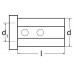 Reduceerbus vorm 1 borings-d. 6 mm buiten-d. 25 mm inspanlengte 46 mm PROMAT