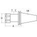 Draadsnijplaat synchroon DIN 69871AD/B M3-M12 SK40 uitkraaglengte 79 mm PROMAT