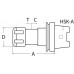 Draadsnijplaat synchroon DIN 69893A M3-M12 HSK-A63 uitkraaglengte 93 mm PROMAT