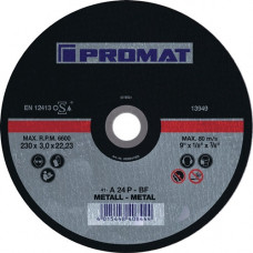 Doorslijpschijf D115x1,6mm recht staal gat 22,23 mm PROMAT