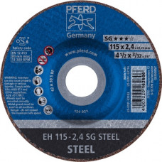 Doorslijpschijf SG steel D115x2,4mm gebogen staal gat 22,23 mm PFERD