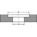 Slijpmachineschijf d.300xB40x76mm 36 model A met uitsparing 125 x 19mm normale