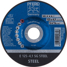 Afbraamschijf SG steel D125xS4,1mm gebogen staal gat 22,23 mm PFERD