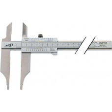 Werkplaatsschuifmaat DIN 862 300 mm met meetpunten parallaxvrije aflezing snavel