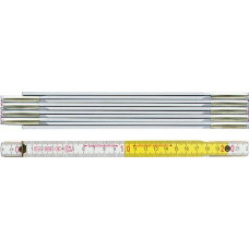 Duimstok 9802 lengte 2 m breedte 16 mm mm/cm EG III beukenhout wit-geel BMI