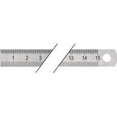 Stalen liniaal lengte 150 mm staal buigzaam verdeling B = mm/1/2 mm PROMAT